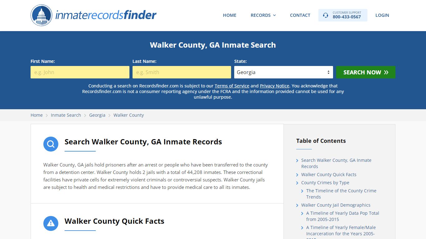 Walker County, GA Inmate Lookup & Jail Records Online
