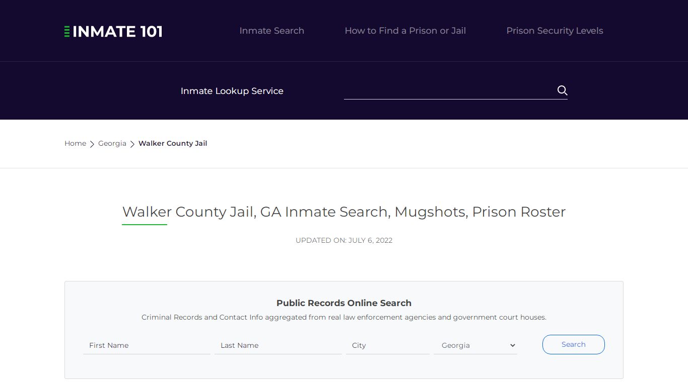 Walker County Jail, GA Inmate Search, Mugshots, Prison ...